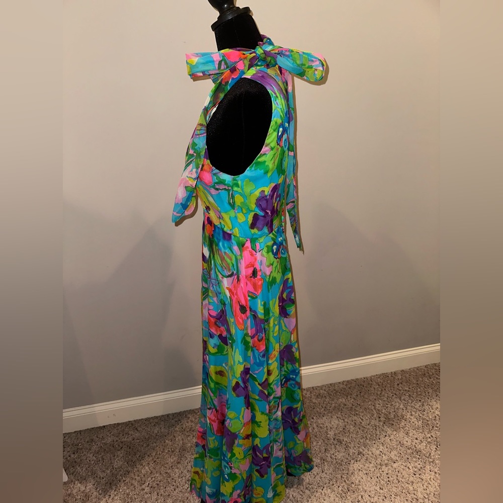 Vintage Floral Maxi Dress - Picture 2 of 3